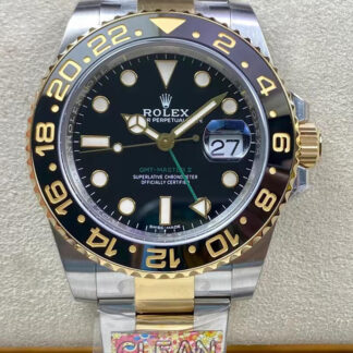 AAA Replica Rolex GMT Master II 116713-LN-78203 Clean Factory Stainless Steel Black Dial Mens Watch