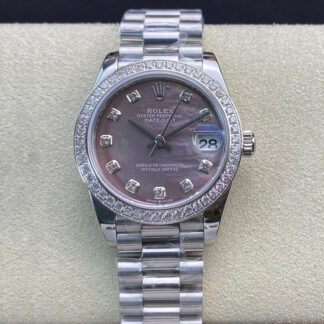 AAA Replica Rolex Datejust M178384-0019 31MM BP Factory Diamond Dial Ladies Watch
