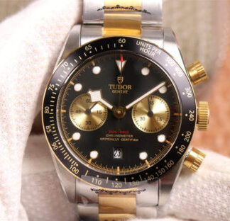 AAA Replica Tudor Heritage Black Bay M79363N-0001 TW Factory Gold Strap Mens Watch