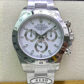 AAA Replica Rolex Cosmograph Daytona 116520LN Clean Factory White Dial Mens Watch