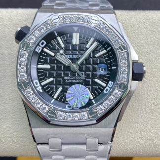 AAA Replica Audemars Piguet Royal Oak Offshore 15703 JF Factory Diamond-set Bezel Mens Watch
