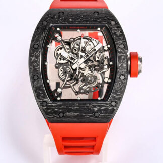 AAA Replica Richard Mille RM-055 BBR Factory Red Strap Mens Watch