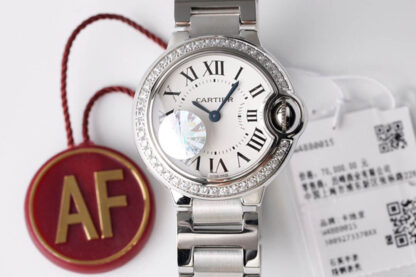 AAA Replica Ballon Bleu De Cartier W4BB0015 AF Factory White Dial Ladies Watch