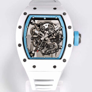 AAA Replica Richard Mille RM-055 BBR Factory White Ceramic Case Mens Watch