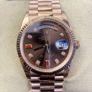 AAA Replica Rolex Day Date 118235 EW Factory Brown Dial Mens Watch
