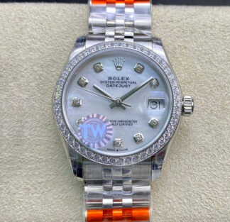 AAA Replica Rolex Datejust M278384RBR-0008 TW Factory Mother-Of-Pearl Dial Ladies Watch