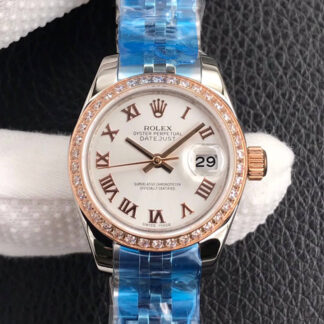 AAA Replica Rolex Datejust 28MM BP Factory Rose Gold Ladies Watch