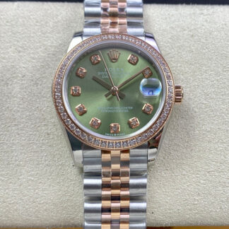 AAA Replica Rolex Datejust 31MM EW Factory Rose Gold Ladies Watch