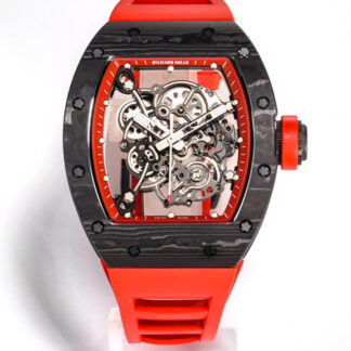 AAA Replica Richard Mille RM055 NTPT BBR Factory Carbon Fiber Red Strap Mens Watch