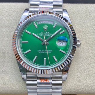 AAA Replica Rolex Day Date 40MM GM Factory Green Dial Mens Watch