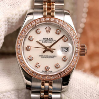 AAA Replica Rolex Datejust 28MM BP Factory Diamond-set White Dial Ladies Watch