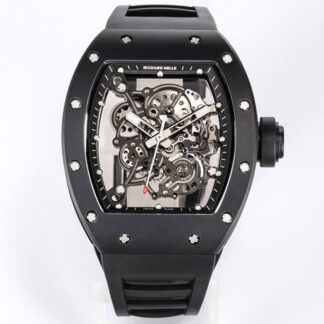 AAA Replica Richard Mille RM-055 BBR Factory V2 Black Ceramic Case Mens Watch