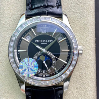 AAA Replica Patek Philippe Grand Complications 5205G KM Factory Diamond Bezel Mens Watch