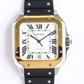 AAA Replica Cartier Santos W2SA0009 GF Factory V2 White Dial Mens Watch