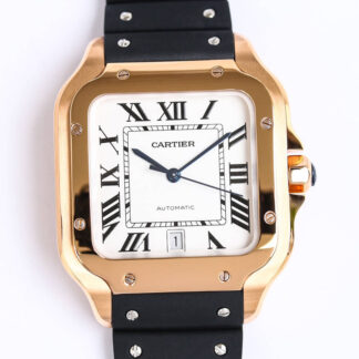 AAA Replica Cartier Santos WGSA0007 GF Factory V2 Rose Gold Mens Watch