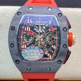 AAA Replica Richard Mille RM011 KV Factory V3 Red Rubber Strap Mens Watch