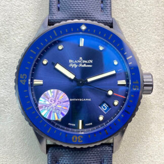 AAA Replica Blancpain Fifty Fathoms 5000-0240-O52A GF Factory Blue Bezel Mens Watch | aaareplica.is